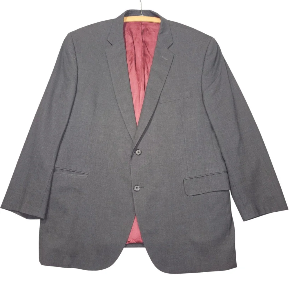 Jack Victor Exclusive Collection Marzotto Wool Blazer Jacket Grey Sz 46R